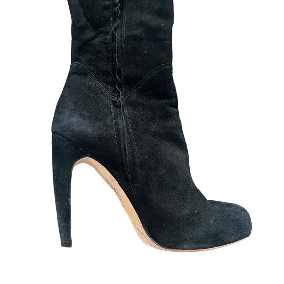 Sam Edelman Kayla Over The Knee Suede Boots Black Size 8.5 - Picture 10 of 11